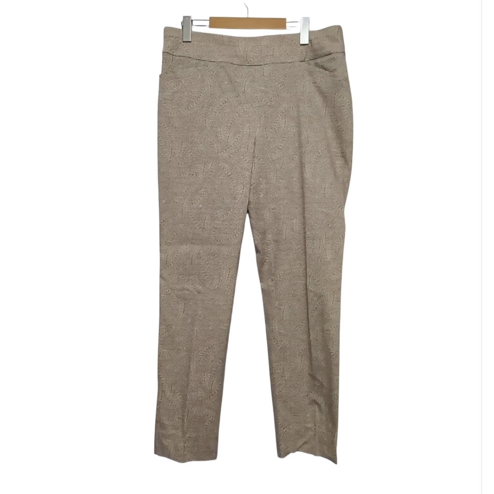 Chico’s Fabulously Slimming High Waist Ankle Pants Women Sz L Stretch Neutral